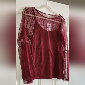 Maroon Night Out Blouse